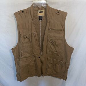 Humvee Men’s Guide Vest Size XL Beige Outdoors Activewear Fishing